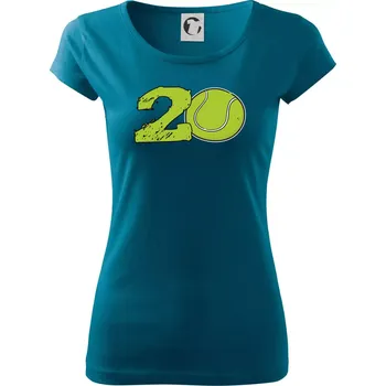 Tenis kulaté narozeniny 20 - Dámské triko Pure - XS ( Petrolejová )