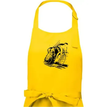 Kuchyňská zástěra Silniční cyklistika skica - Pánská zástěra na vaření - Univerzální velikost ( Žlutá )