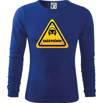 Pánská móda Autoškola - začátečník - Triko s dlouhým rukávem FIT-T long sleeve - M ( Královská modrá )
