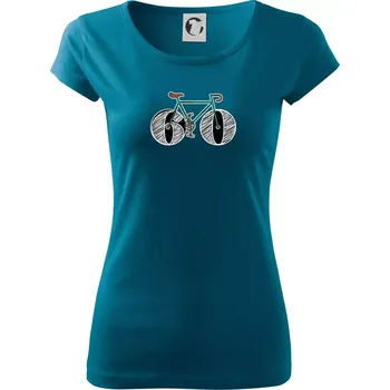 Dámské tričko Narozeniny 60 let na kole - Dámské triko Pure - XL ( Petrolejová )
