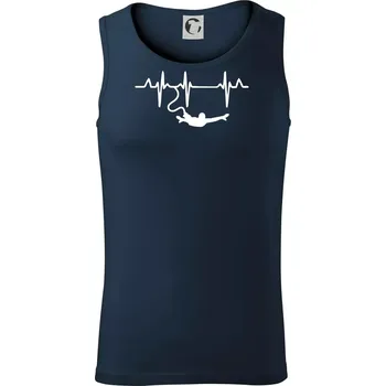 EKG bungee jumping - Tílko pánské Core - S ( Námořní modrá (velmi tmavá - téměř černá) )