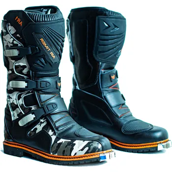 Moto obuv Boty na motorku Markstore AR1 camo oranžové Velikost: 46