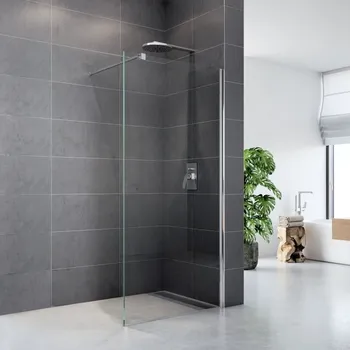 Mereo Sprchová stěna WALK IN NOVEA 100 x 200 cm rám chrom ALU, sklo čiré, včetně upevňovací rameno