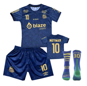 Numberoplus Dětský fotbalový dres komplet + fotbalové ponožky FC Santos - Neymar Jr Prematch Velikost: 11 roků (vel.140)