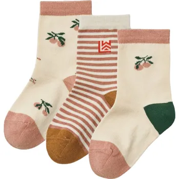 3 páry ponožek pro děti Silas "Peach Sea Shell Mix" Liewood VELIKOST: 17-18
