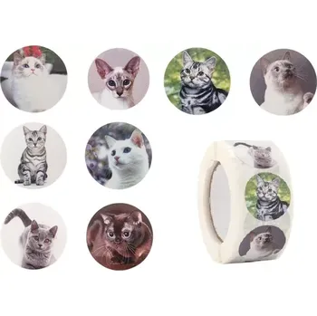 samolepka Dekorativní samolepky Kočky - 100 ks