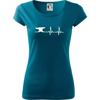 Dámské tričko EKG kovář - Dámské triko Pure - XS ( Petrolejová )