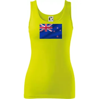 Dámské tričko Nový Zéland Vlajka obdélník - Dámské tílko - 2XL ( Limetková )
