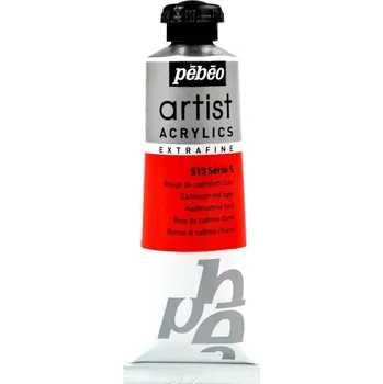 Vodová barva Pébéo Artist Akrylová barva Light Cadmium Red 37 ml 1 ks