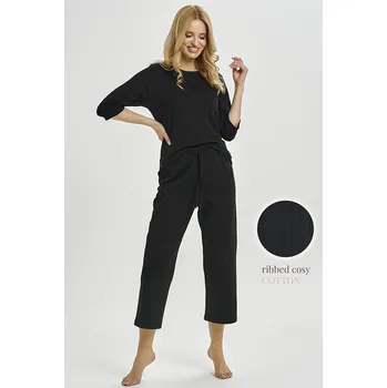 Dámské pyžamo Dámské 3/4 pyžamo Melania černé M