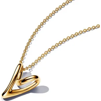 Náhrdelník Zlacený náhrdelník PANDORA Srdce s organickým tvarem 363272C00-70