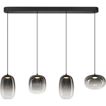 LED Lustr na lanku VASO LED/15W/230V černá/kouřová