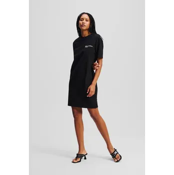 Dámské šaty ŠATY KARL LAGERFELD JEANS KLJ LOGO TEE DRESS BLACK