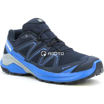 Pánská treková obuv SALOMON Examotion GTX Dark modrá pánská outdoor obuv membrána Gore-Tex® 42