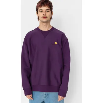 Pánská mikina Carhartt WIP American Script (huckleberry) L, fialová