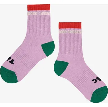 Dětské ponožky Bobo Choses Tic Tac Toe 225AI011 fialová 40X, vel. 19/22