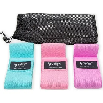 yellowSPORT Textilní odporové gumy, set 3 ks