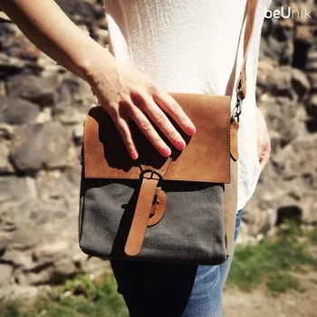 OldCottonCargo PEARLY bag 7047 - hnědá/khaki