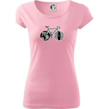 Dámské oblečení Narozeniny 50 let na kole - Dámské triko Pure - XS ( Růžová )