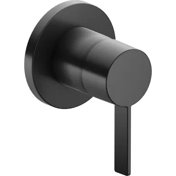Vodovodní baterie Keuco IXMO - Páková sprchová baterie pod omítku s kulatou rozetou, kartáčovaný černý chrom 59551139501