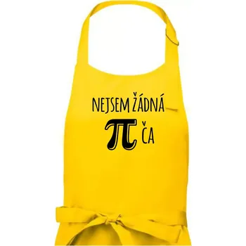Kuchyňská zástěra Nejsem žádná pí - Dámská zástěra na vaření - Univerzální velikost ( Žlutá )