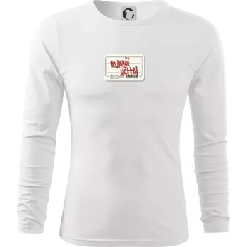 Pánské oblečení Nejlepší učitel sešit - Triko s dlouhým rukávem FIT-T long sleeve - M ( Bílá )