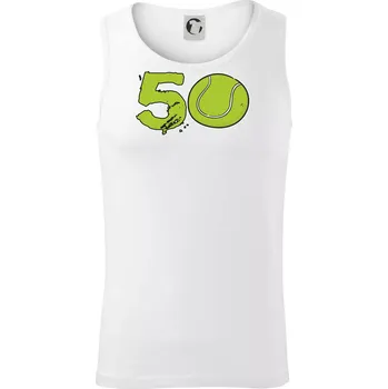 Tenis kulaté narozeniny 50 - Tílko pánské Core - 2XL ( Bílá )