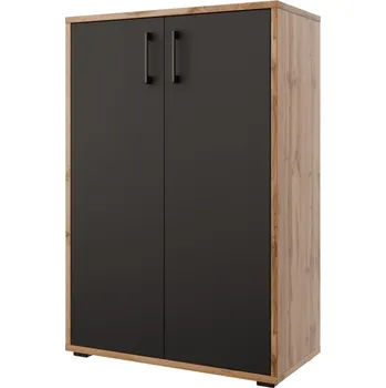 Komoda Skříňka NEJBY GIANNI PREMIUM typ 1, korpus: dub wotan, dvířka: antracit + vyzvednutí ZDARMA