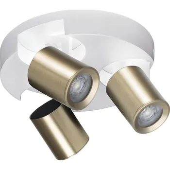 Bodové svítidlo Kanlux 38967 - Bodové svítidlo LAURIN 3xGU10/10W/230V mosaz/bílá