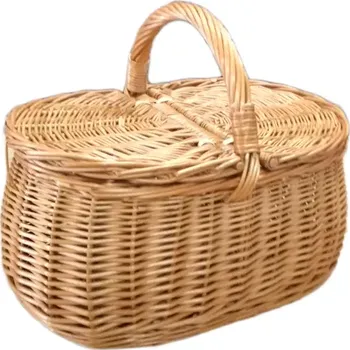 Piknikový koš Proutěný koš AUTOKOŠ malý (Malý proutěný piknikový koš Autokoš s víkem pro nákupy i výlety)