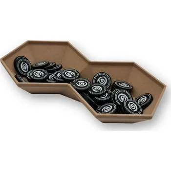 Příslušenství k deskovým hrám Woodneq Univerzální miska - dvoudílná Barva: Žlutá