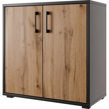 Komoda Skříňka NEJBY GIANNI PREMIUM typ 2, korpus: antracit, dvířka: dub wotan + vyzvednutí ZDARMA