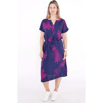 Dámské šaty Dámské šaty KIXMI SOFIA TMAVĚ MODRÁ S