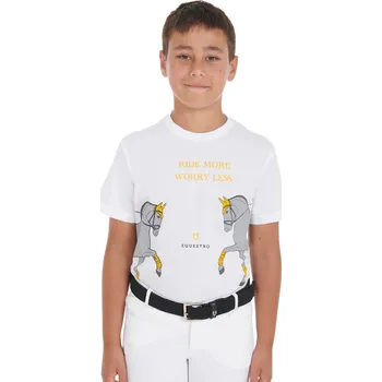 EQUESTRO Triko bavlněné Double Dressage EQUESTRO, dětské, bílé 12 let