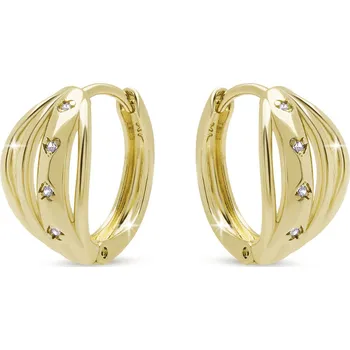 Náušnice Elegantní náušnice se zirkony a 14k zlacením 3705