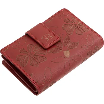 Sylvia Belmonte Dámská kožená peněženka s laserově řezaným vzorem SLV192 červená