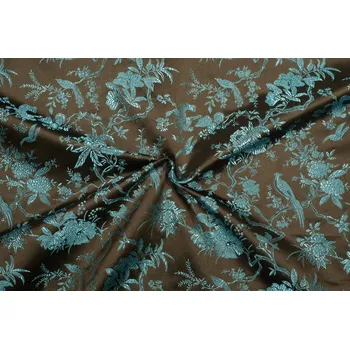 Brokát Japonsko, světle modro-hnědý, sartor.cz