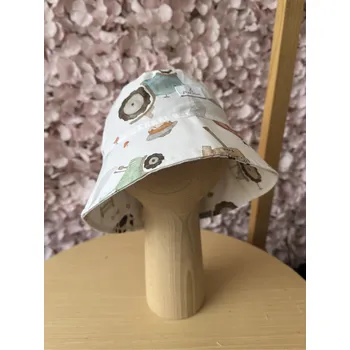 Klobouk Mimilove Bavlněný klobouček vel. 7-11 let Farmář White