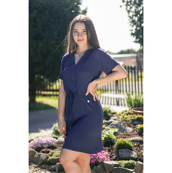 Dámské šaty Dámské šaty KIXMI PRISSY TMAVĚ MODRÁ S