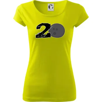 Bowling kulaté narozeniny 20 - Dámské triko Pure - XS ( Limetková )
