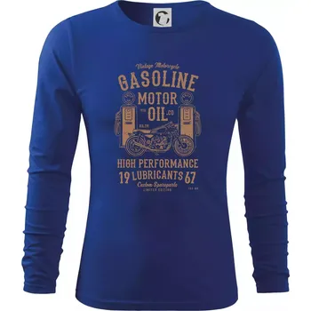 Pánské oblečení Gasoline Motor Oil - Triko s dlouhým rukávem FIT-T long sleeve - S ( Královská modrá )