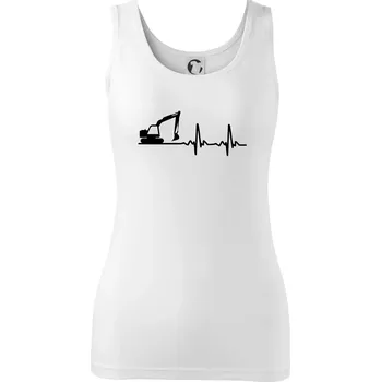 EKG bagr - Dámské tílko - 2XL ( Bílá )