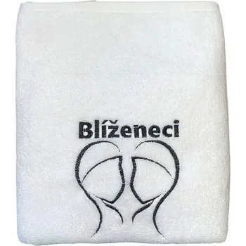 Ručník RUČNÍK BÍLÝ 50x90 znamení Blíženci