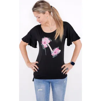 Dámské tričko Dámské triko KIXMI PALIMA ČERNÁ XS