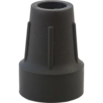 Handicap Pryžový násadec na hole a berle, černý, velikost 3