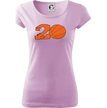 Dámské tričko Basketball kulaté narozeniny 20 - Dámské triko Pure - 2XL ( Orchid )