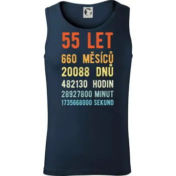 Narozeniny 55 přepočet času - Tílko pánské Core - L ( Námořní modrá (velmi tmavá - téměř černá) )