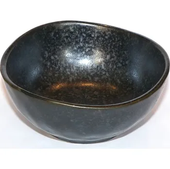 Čajovna Keramická miska na kužílky černá /zvlněný okraj