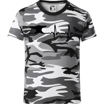 Chlapecké tričko EKG kovář - Dětské maskáčové triko - 122 cm/6 let ( Šedý maskáč )