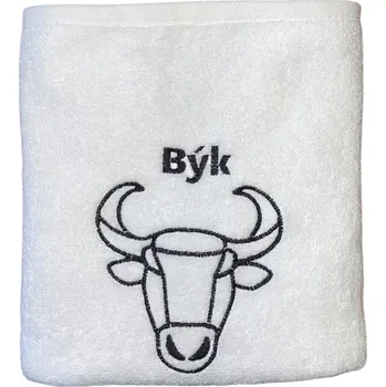 Ručník RUČNÍK BÍLÝ 50x90 znamení Býk